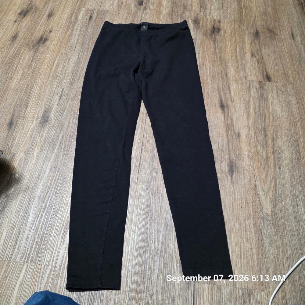 Ann Taylor Factory Womens Black Leggings Size Medium Made in USA Solid Pants